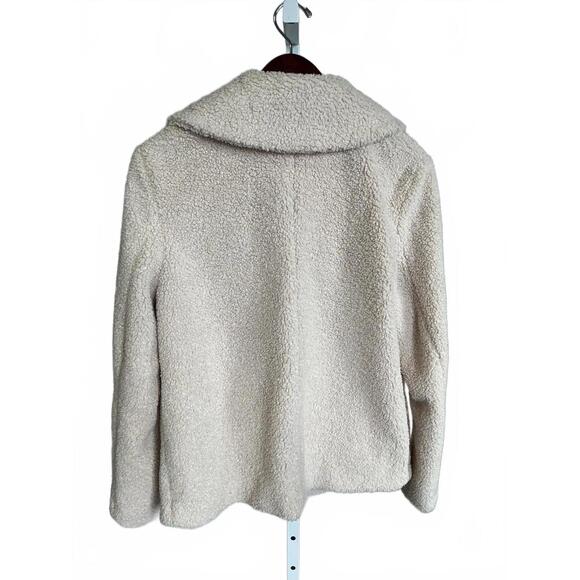 Sanctuary Women's Cream Faux Shearling Peacoat Jacket, Size M - Picture 5 of 9